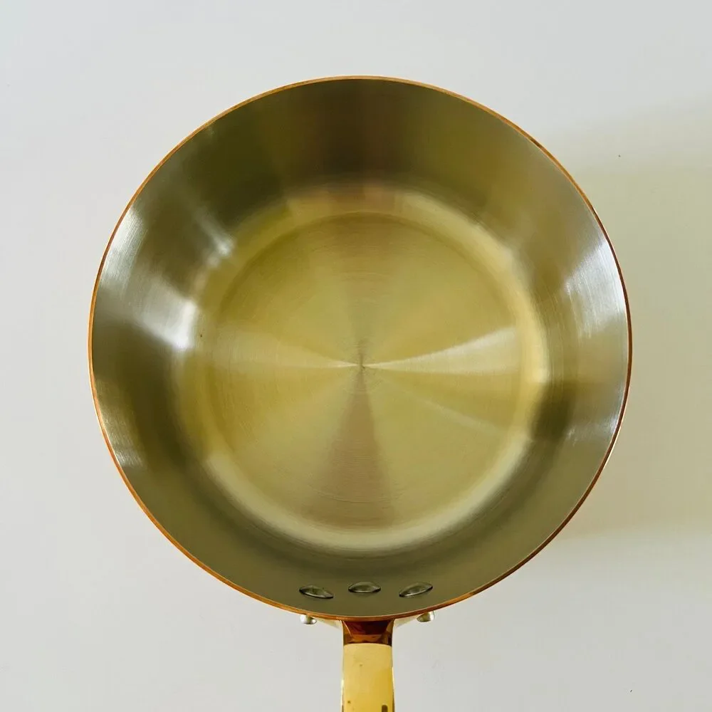 DE BUYER Incouivre Service Copper Saucepan with Brass Handle, 1.6 Qt